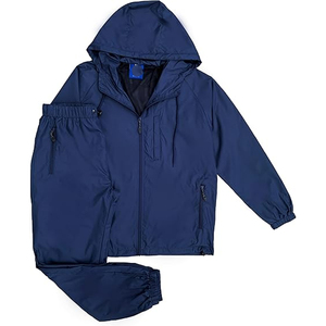 Conjunto Deportivo Informal Unisex para Exteriores, Chándal de Nailon Sólido, Diseño 2 en 1 Personalizado, Secado Rápido, Ligero, con Capucha y Cordón Ajustable para Verano - Product Image 1