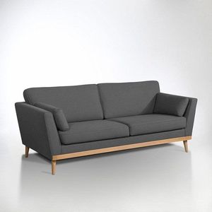 Sofá Moderno de 2 Plazas en Madera de Teca con Cojines Afelpados, Diseño Compacto y Cómodo para un Salón Elegante - Product Image 1