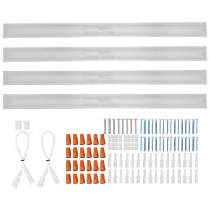 Plafoniera LED da Cucina 110W 10.000LM Luce Diurna, Kit 4 Pezzi da 8FT Avvolgenti, Lampada LED da Negozio a Montaggio a Filo 6500K con Corpo in PC - Product Image 1