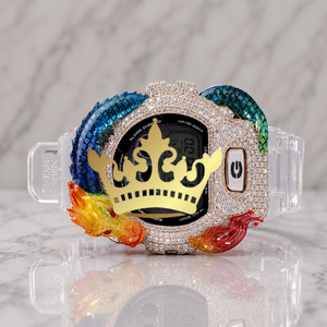 Custom Brand Dragon-Inspired Digital Watch, Black Silicone Band, Statement Jewelry Timepiece - Product Image 3