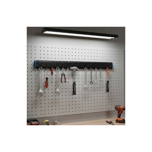 Steel <b>Hook</b> Rail Wall Mount Storage System With Heavy Duty Utility <b>Hooks</b> For Garage Workshop <b>Tools</b> And Equipment GAR002 - Product Image 1