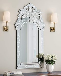Luxury Venetian Silver <b>Rectangular</b> <b>Mirror</b> – Handmade Decorative <b>Wall</b> <b>Mirror</b> with Premium Beveled Edges - Product Image 2