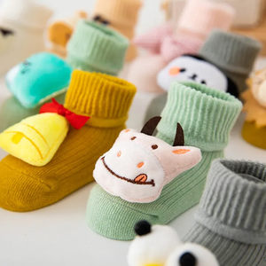 Lindos Calcetines de Bebé con Diseño de Cara de León 3D, de Algodón Amarillo, Tejidos, Antideslizantes, con Diseño de Dibujos Animados, para Otoño, de 0.5 a 3 Años - Product Image 4