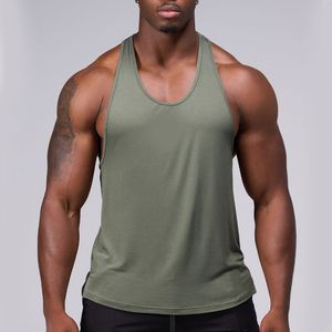 Custom Logo Size Color <b>Mens</b> Breathable Knitted Casual Tank Tops 100% Cotton Fitness Sportswear Sleeveless <b>Singlet</b> - Product Image 4