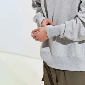 Sudadera Oversize Gris para Hombre con Cuello Alto, Logotipo Personalizado Impreso, Algodón French Terry, Ropa Casual de Otoño - Product Image 4