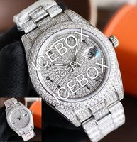 Montre Hip Hop pour Homme en Acier Inoxydable Mossinate avec Verre Diamant Mécanique Moissanite VVS, Résistance à l'Eau 10 Bar, 100% Testée Diamant