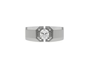 Anillo clásico de moissanita de 5 mm con corte redondo y banda ancha para hombre, plata de ley 925, joyería fina, regalo sorpresa de aniversario para un amigo - Product Image 6