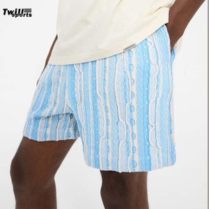 Short de gym pour homme 100% coton High Street Short de sport élastique surdimensionné en maille respirante à séchage rapide personnalisé lavé pour la course à pied - Product Image 4