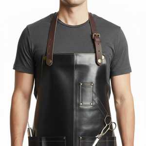 Tablier en cuir véritable pour poterie, studio de céramique, vêtements de travail professionnels pour artistes, matériau résistant à l'eau LPN-0272 - Product Image 4