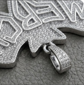 Pendentif Moissanite Mercy Wings en Argent 925, Breloque Thème Hip-Hop, Unisexe, pour Usage Quotidien, Cadeau Hip-Hop Personnalisé, Pièce de Charme - Product Image 5