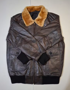 Chaqueta de Cuero Transpirable para Hombre, Talla XL, para Invierno, con Cuello Alto y Logotipo Frontal, Estilo Urbano, Servicio OEM - Product Image 4