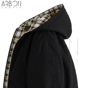 เสื้อฮู้ดดี้ผ้าฝ้ายคุณภาพสูง ซิปเต็มตัว กันลม สไตล์ลำลอง สตรีทแวร์ หนานุ่ม ทันสมัย คลาสสิก สำหรับคนเมือง แบบสองด้าน - Product Image 5