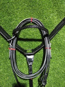 Direct Factory Supply Black Leather Western Headstall & Breast Plate Collar Set Available At Competitive Price - Product Image 5