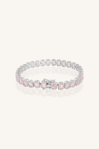 Pulsera de Cuarzo Rosa en Plata de Ley 92.5 KLSB-20639 - Product Image 3