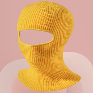 Masque facial intégral en acrylique 100% avec broderie personnalisée, vente en gros, 1 trou, tricoté, chaud, balaclava, masque de ski pour l'hiver - Product Image 5