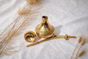 Chicha décorative en laiton de qualité supérieure, pièce maîtresse artisanale pour la décoration du salon, du bureau et de l'hôtel - Product Image 3