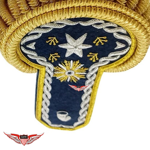 Epaulettes de Hombro KEW Dorados con Flecos Pesados y Bordados, Estilo Napoleónico Antiguo, Lujosos, Ecológicos, Talla Personalizable - Product Image 2
