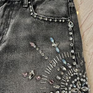 Pantalones Cortos de Mezclilla de Algodón Lavado Oscuro, Estilo Vintage, Holgados y Desgastados, Personalizados, para Hombre, Moda Urbana de Verano - Product Image 5