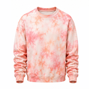 Sweat-shirt Tie-Dye Confortable 100% Coton, Vente Directe Usine, Export, Pull Décontracté Simple pour Superposition, Vente en Gros, Personnalisable - Product Image 1