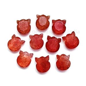 Perles sculptées à la main en forme de chat pour la fabrication de bijoux en quartz, pierre précieuse naturelle - Product Image 1