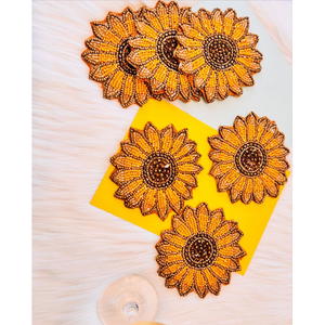 Posavasos de Cristal Rústicos con Cuentas y Base Antideslizante, Decoración para Bodas o Idea de Regalo, Categoría: Manteles y Alfombrillas - Product Image 2