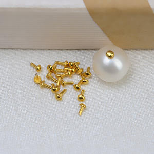 Accesorios de Joyería de Plata S925, Productos Semiterminados, Conector de Perlas con Orificio Pasante, 10 Piezas - Product Image 3