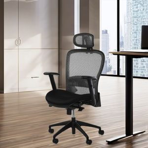 Elegante silla de oficina ergonómica con respaldo de malla, altura ajustable para profesionales, diseño moderno con reposacabezas ajustable hecho de plástico - Product Image 3