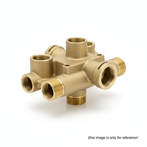 Raccord de collecteur d'eau en laiton moulé par investissement, corps de vanne de plomberie de précision sur mesure, surface polie OEM - Product Image 6