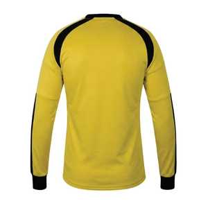 Camiseta de Portero de Fútbol Acolchada de Manga Larga Amarilla para Hombre, Cuello Redondo, Manga Completa, Ropa Deportiva de Poliéster - Product Image 2