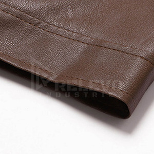 Veste en cuir pour homme Relevo Industries, col rabattu, fermeture éclair, coupe ajustée, vêtement d'extérieur décontracté pour l'hiver - Product Image 6