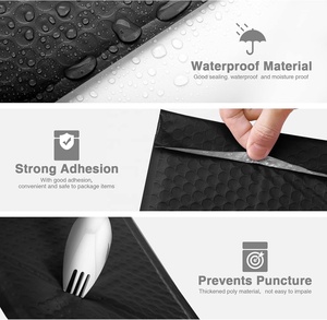 Enveloppes à bulles Metronic 6x10 pouces, lot de 100, noires, auto-adhésives, résistantes à la poussière, légères, rembourrées, imperméables, pour l'expédition - Product Image 3
