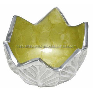 Vente en gros de luxe argent métal fait à la main en aluminium bol de service personnalisé décoratif moderne maison cuisine fruits bol pour les fêtes - Product Image 4