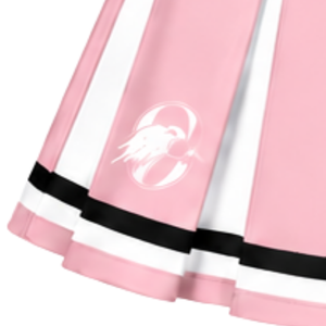 Falda Deportiva Plisada Rosa Claro Personalizada por el Fabricante, Disfraz de Baile para Mujer, Uniforme Deportivo con Diseño de Rayas Blancas - Product Image 6