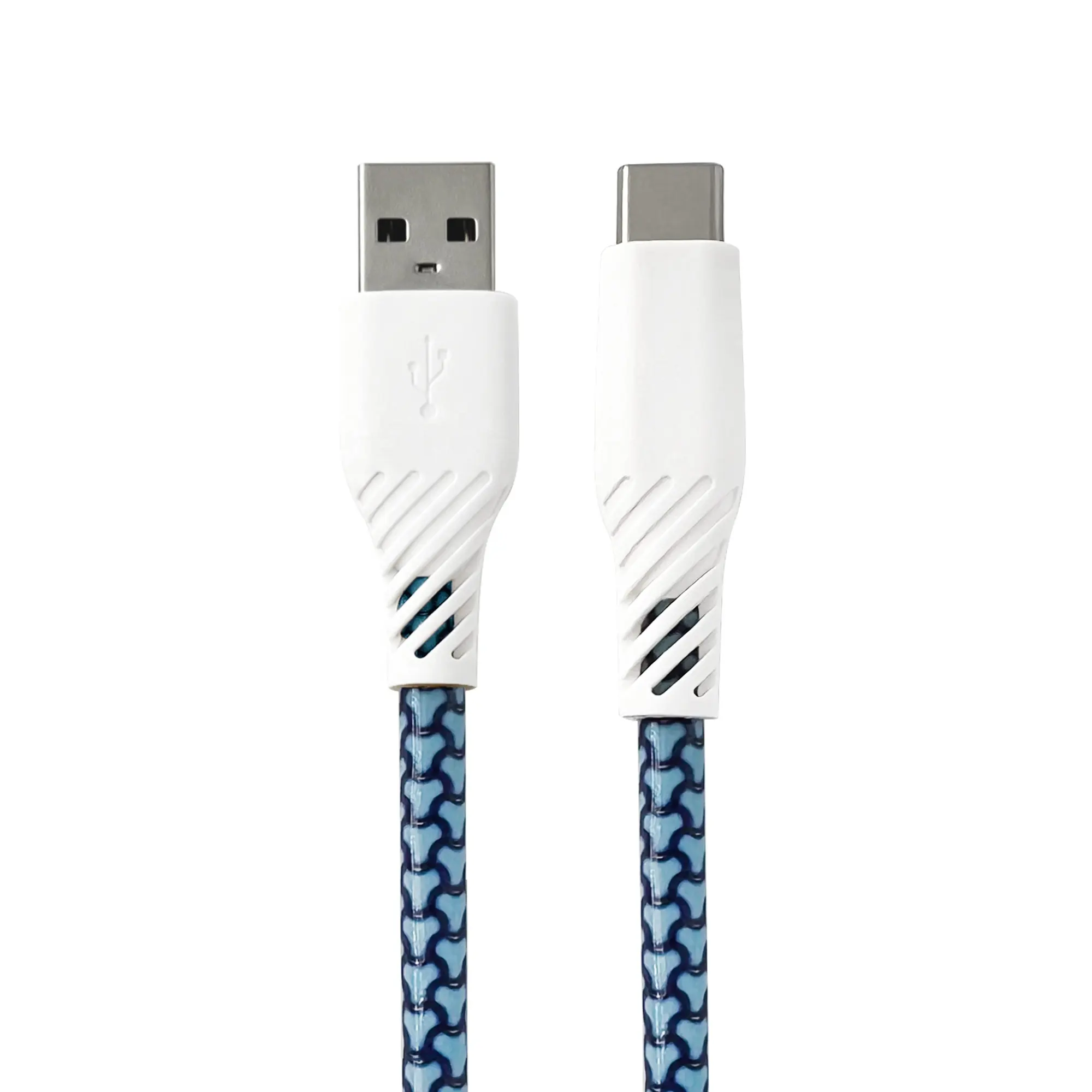 ผิวมังกรสีสันสดใส 60W USB-A ถึง USB-C PVC สายชาร์จเร็ว