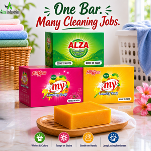 Fresh Scent Laundry <b>Soap</b> Bar for Fabric Maintenance | Powerful Washing Formula for Cleaner Brighter Clothes Daily Household Use - Product Image 2