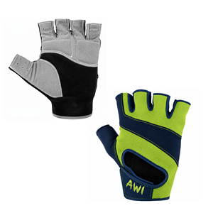 Unisex Half-<b>Finger</b> Fitness Gloves Green Navy Breathable Non-Slip Weight Lifting Gym Training - Product Image 2