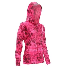 Sudadera con Capucha Rosa Tie Dye para Mujer, Impresión por Sublimación, Protección UV UPF 50, Sudadera de Manga Larga para Actividades al Aire Libre - Product Image 1