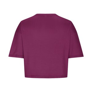 Women's Crew Neck Keyhole Bow for Crop Top Short Sleeve Casual Plain Half Sleeve Cropped T-Shirts <b>Drop</b> Shoulder Round Neck Basic - Product Image 2