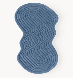 Tapis en laine moderne fait main, ensemble de tapis tuftés à la main de luxe en couleur marron, avec forme organique irrégulière, lavable - Product Image 3