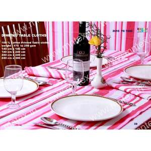 Nappe rectangulaire 100% coton imprimé teint en fil lavable pour hôtel maison restaurant but en vrac - Product Image 1