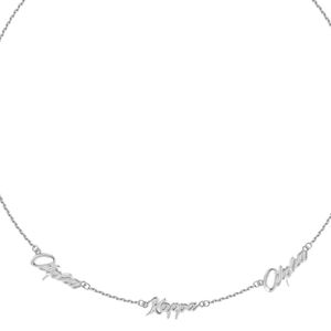 Collier chaîne avec pendentif en argent et motif lettre délicat, chaîne à maillons réglable, bijou élégant pour femme, à porter au quotidien - Product Image 4