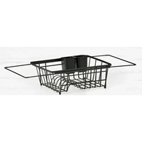 Étagère à vaisselle extensible en métal moderne multifonctionnelle pour évier de cuisine