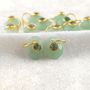 อะเล็กซานไดรต์ควอตซ์ รูปไข่ 10x8 มม. ทรงบริโอเล็ต จี้หินคู่ เงินแท้ 925 ชุบทอง เครื่องประดับอะเล็กซานไดรต์ควอตซ์เพื่อการบำบัด - Product Image 2