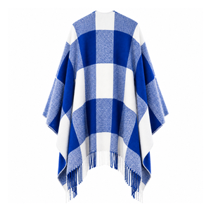 Capa personalizada de la hermandad Zeta Phi Beta con logotipo bordado en la parte delantera, en bloques de color azul y blanco, para ropa griega femenina. - Product Image 3