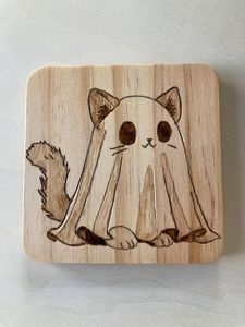 Juego de Posavasos de Madera con Forma de Gato, Diseño Animal Tallado, Base para Bebidas, Taza de Café, Protector de Superficie de Mesa - Product Image 5
