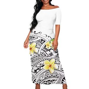 Puletasi Samoan Dress for Women Off Shoulder Dress Plus Size <b>Tops</b> and Skirt Sets - Product Image 1