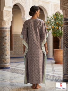 Women Printed <b>Kaftan</b> Dress Loose Fit Beach Wear <b>Summer</b> Cover Up Island Resort Style Lightweight Fabric Bulk Supply - Product Image 3