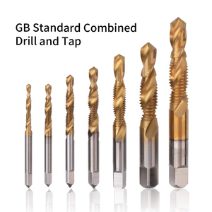 Broca y Macho Combinados HSS, Broca de Roscado Compuesta con Ranura Espiral y Recubrimiento de TiN, Herramienta de Roscado M3 M6 M8 M10 M12 - Product Image 1