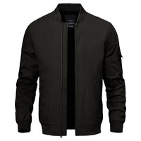 Blouson Bomber Homme Col Montant Coupe Personnalisée Imperméable Enduit Coupe-Vent Réversible Toutes Saisons Couleurs Personnalisées Logo Personnalisé