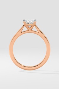 Anillo de Compromiso Solitario con Corte Princesa de 1.5 Ct, Creado en Laboratorio, Plata 925, Clásico, con Engaste de 4 Puntas, Certificado, para Boda Minimalista - Product Image 3